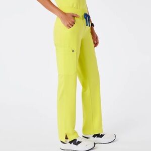 Figs scrub set in neon yellow! M bottoms, S top! Selling as a set! BRAND NEW